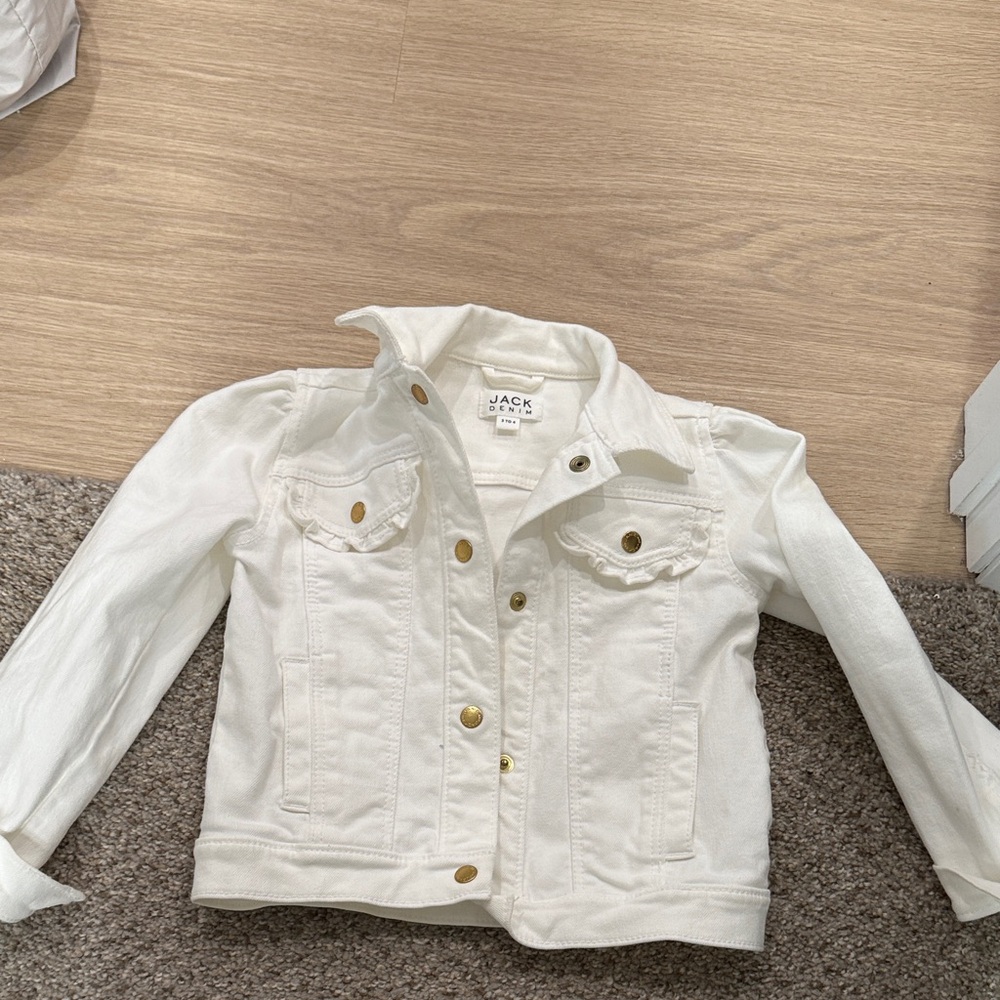 Janie and Jack White Denim Jacket